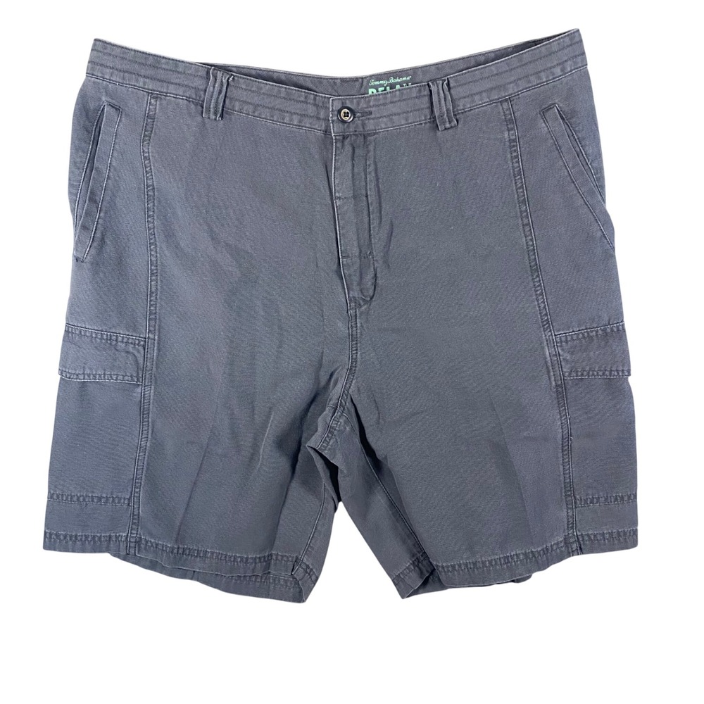 Tommy‎ Bahama Relax Mens Gray Tencel Cotton Cargo Shorts Size 40 Charcoal